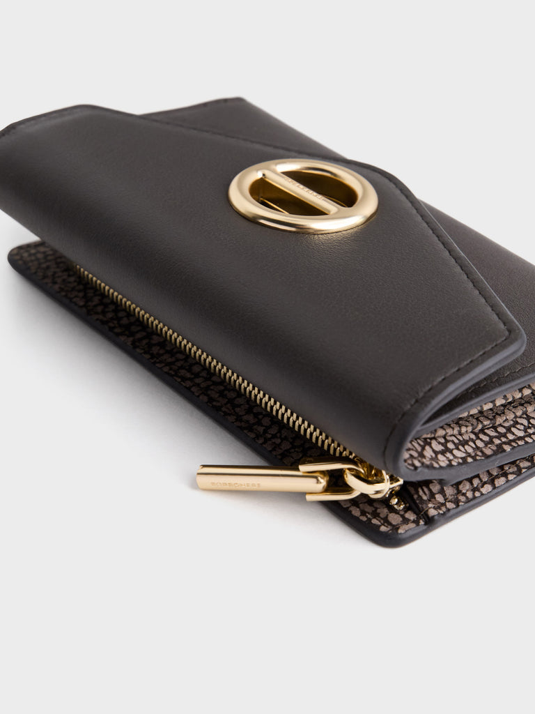 Leather Wallet - MEDIUM WALLET WITH FLAP - Borbonese