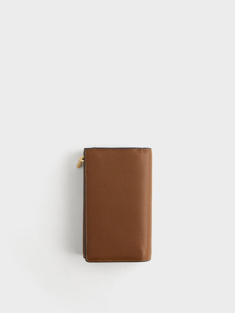 Leather Wallet - MEDIUM WALLET WITH FLAP - Borbonese