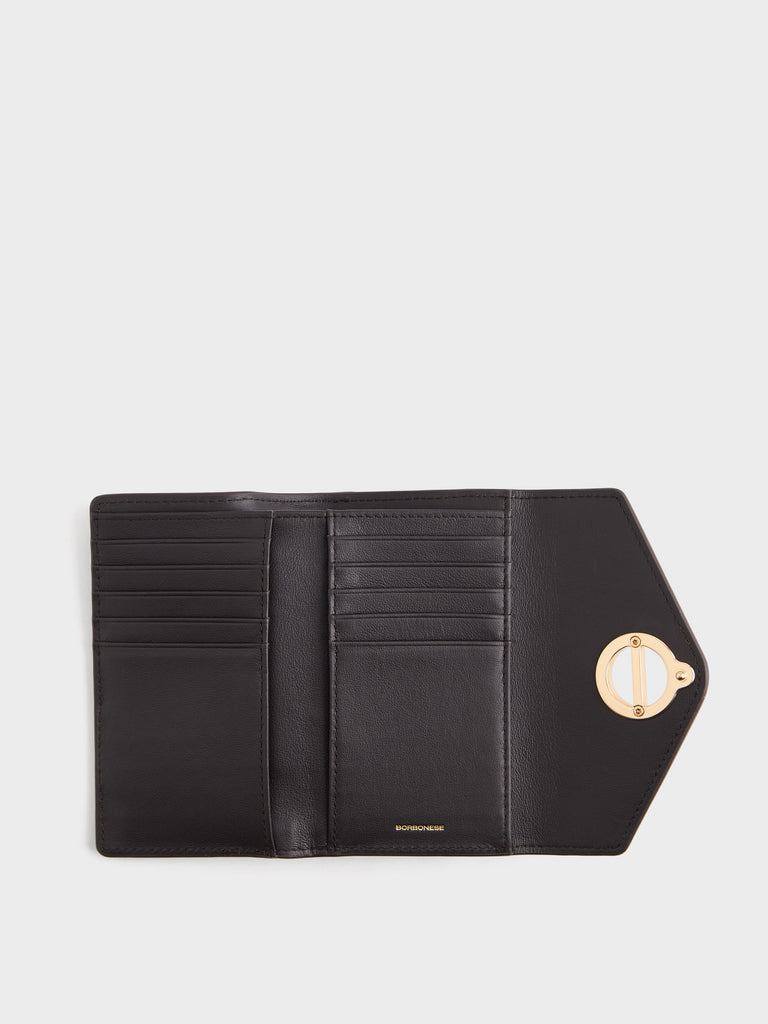 Leather Wallet - MEDIUM WALLET WITH FLAP - Borbonese