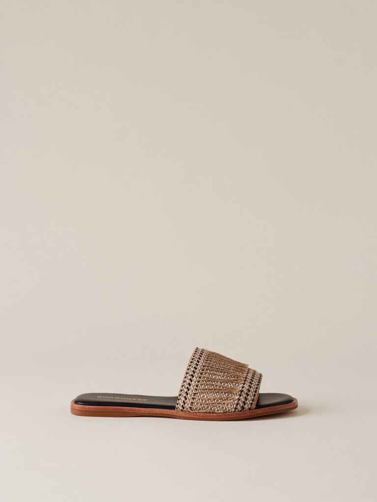 Jacquard Fabric Slipper - FLAT SANDAL - Borbonese