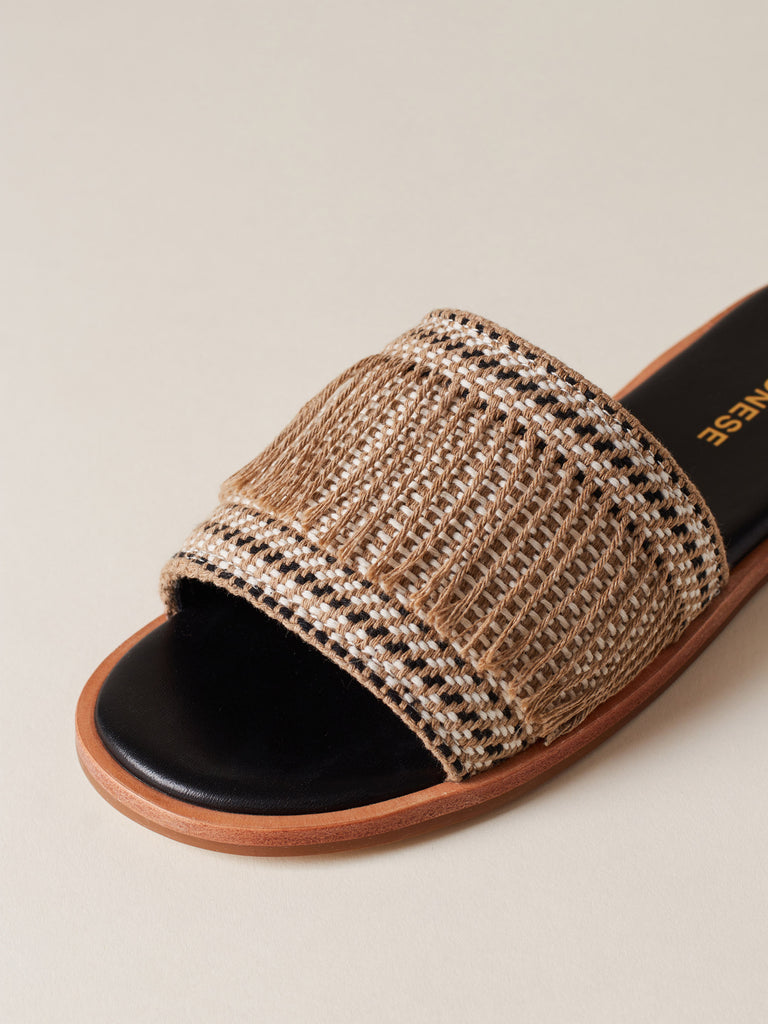 Jacquard Fabric Slipper - FLAT SANDAL - Borbonese