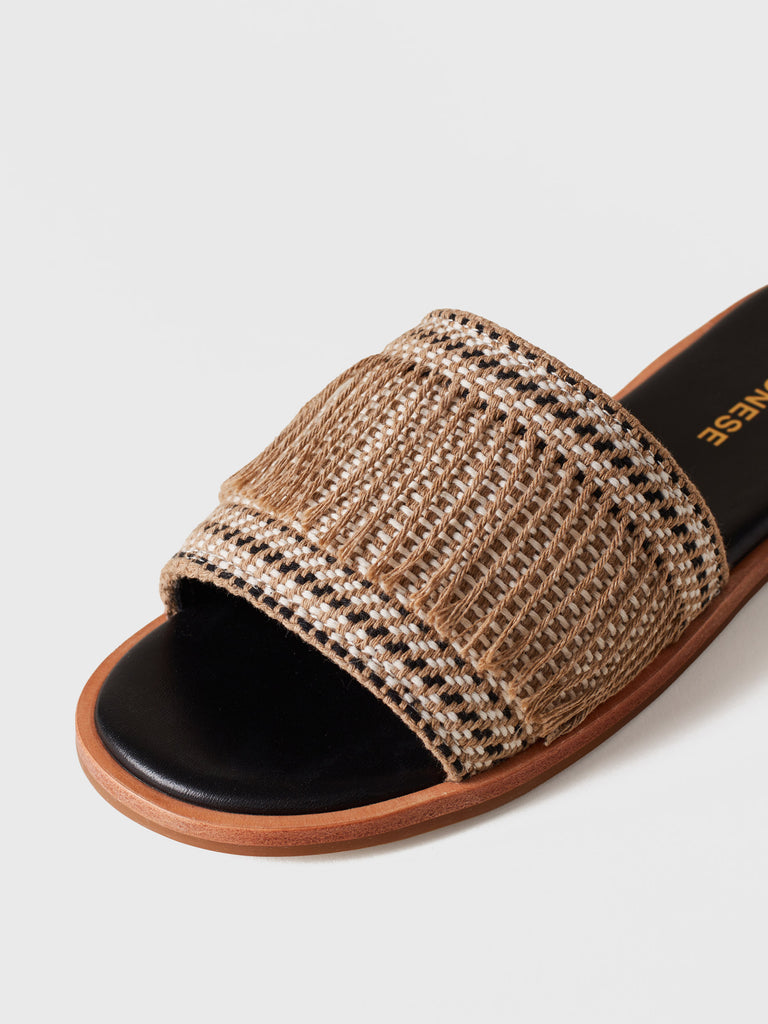 Ciabattina di Tessuto Jacquard - SANDALO FLAT - Borbonese