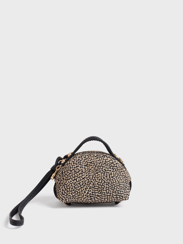 Op Recycled Fabric and Leather Keychain - BOSTON BAG KEYCHAIN - Borbonese