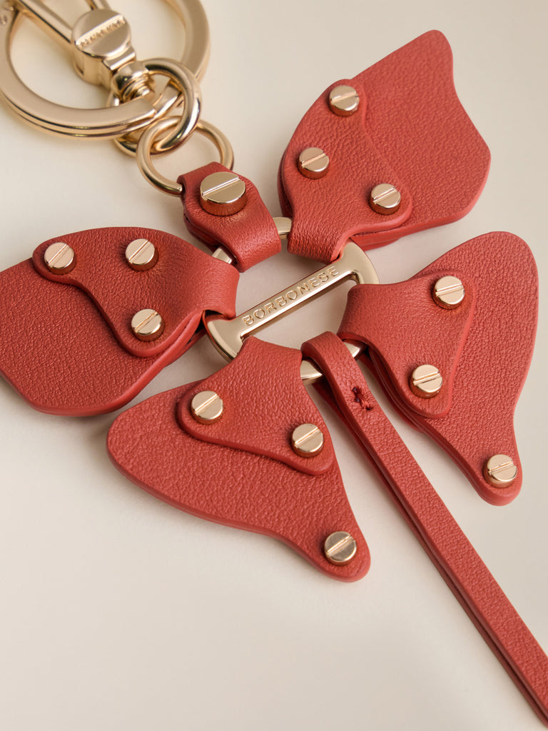 Leather Keychain - BUTTERFLY KEYCHAIN - Borbonese