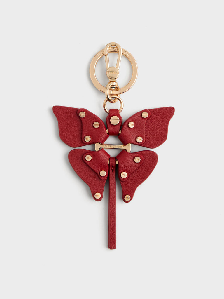 Leather Keychain - BUTTERFLY KEYCHAIN - Borbonese