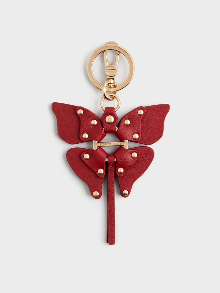 Leather Keychain - BUTTERFLY KEYCHAIN - Borbonese