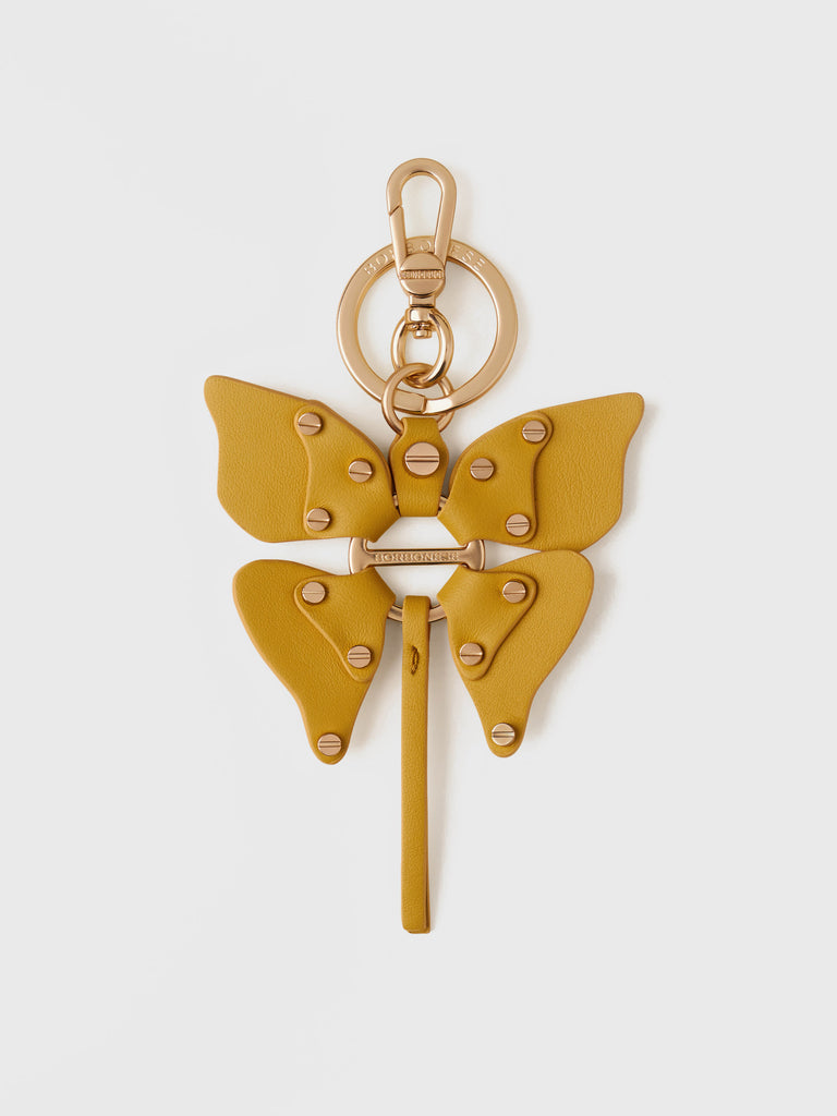 Leather Keychain - BUTTERFLY KEYCHAIN - Borbonese