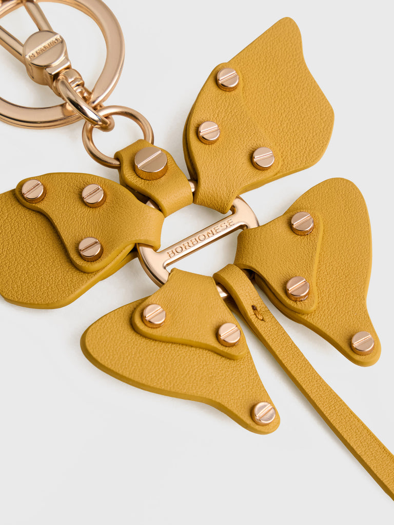 Leather Keychain - BUTTERFLY KEYCHAIN - Borbonese