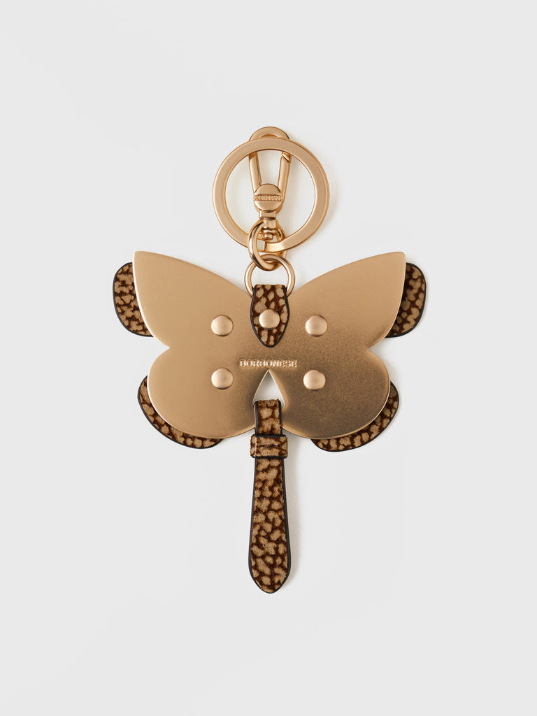 Op Suede Keychain - BUTTERFLY KEYCHAIN - Borbonese