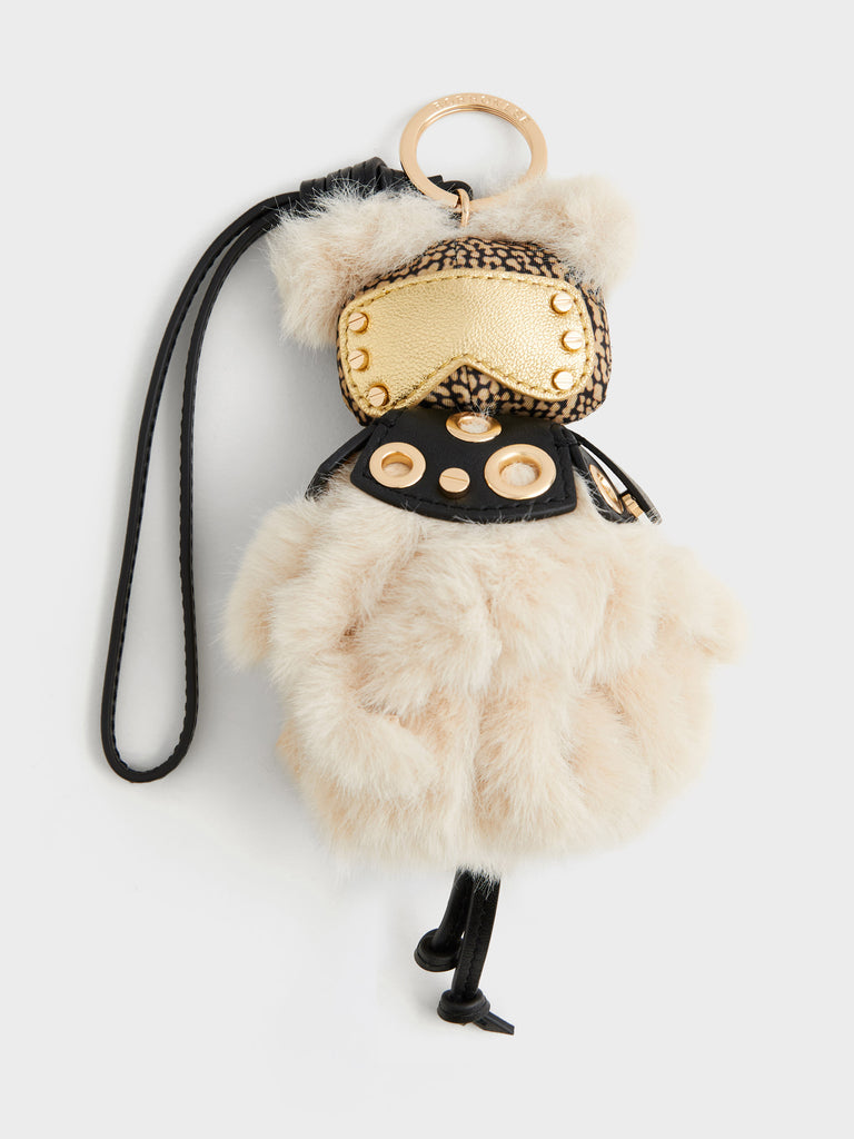 Faux fur and leather charm - CHARMS - Borbonese