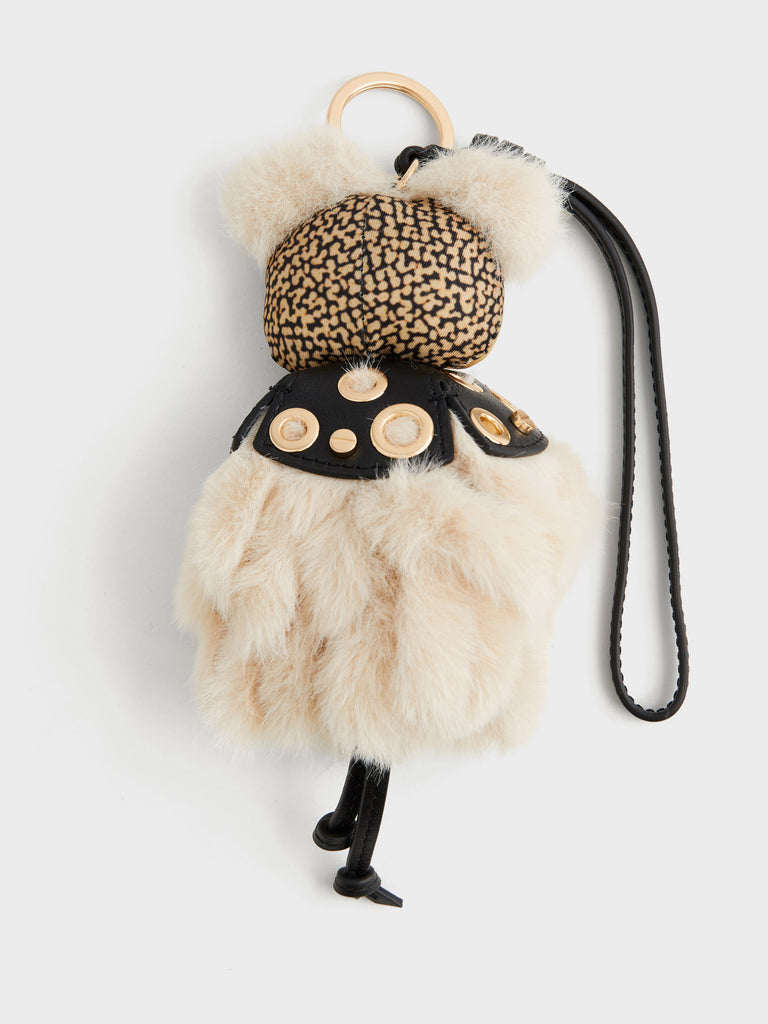 Faux fur and leather charm - CHARMS - Borbonese
