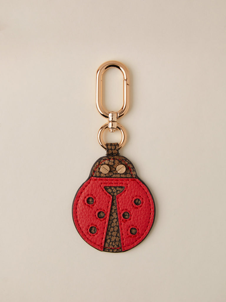 OP coated canvas & leather key ring