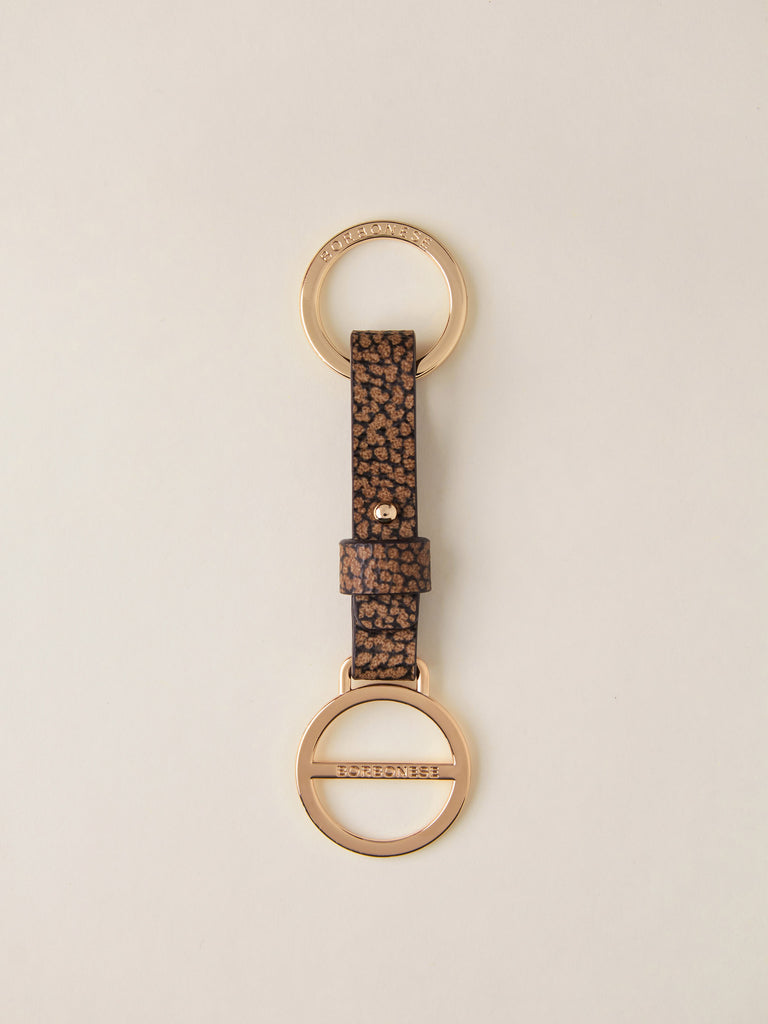 Op Coated Canvas and Metal Keychain - SCREW KEYCHAIN - Borbonese