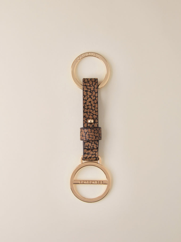 Op Coated Canvas and Metal Keychain - SCREW KEYCHAIN - Borbonese