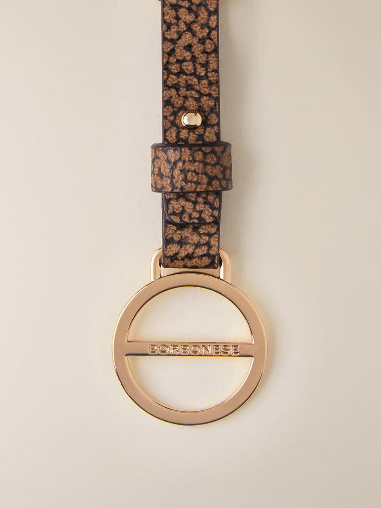 Op Coated Canvas and Metal Keychain - SCREW KEYCHAIN - Borbonese