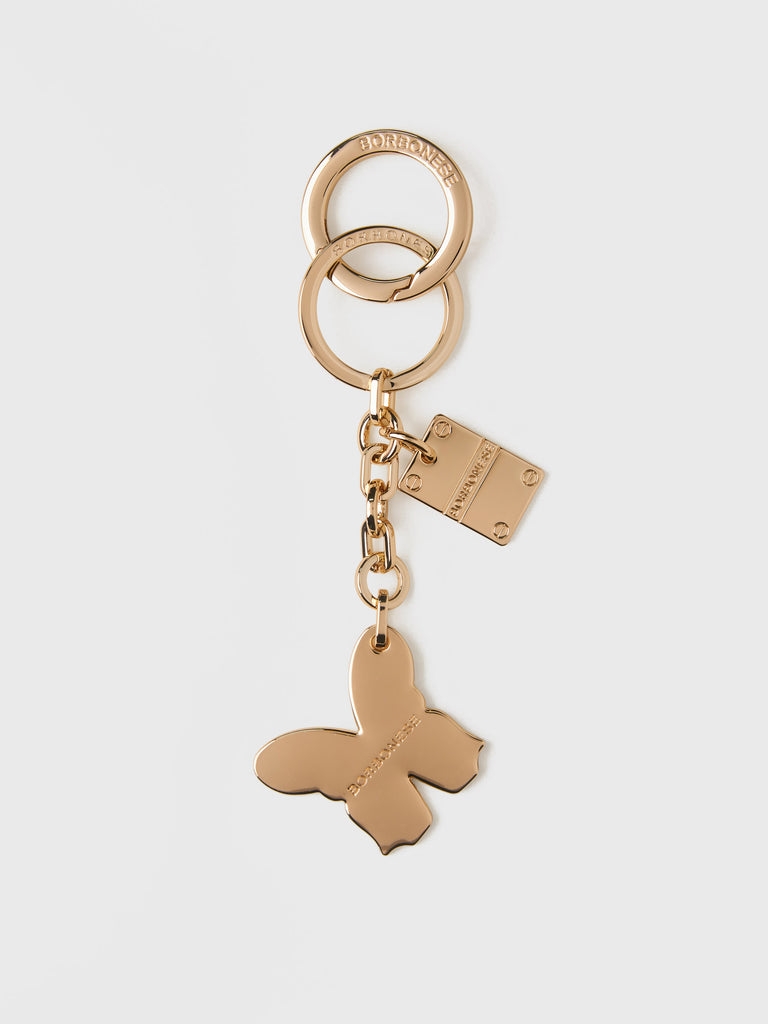 Metal and Enamel Keychain - BUTTERFLY KEYRING - Borbonese