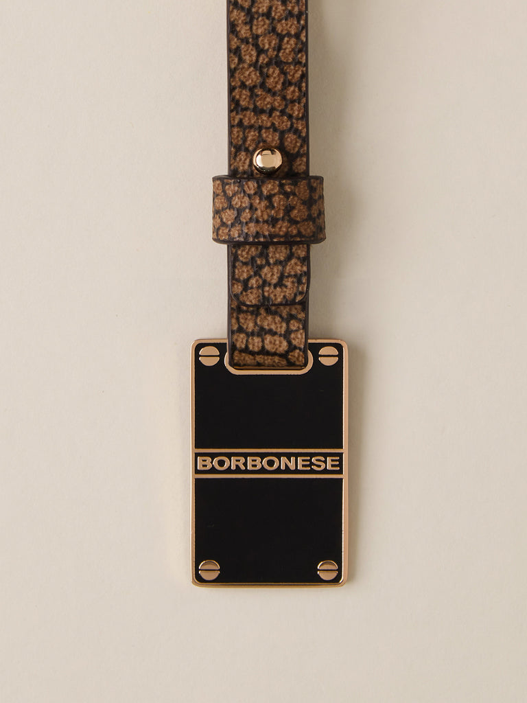 Op Canvas & Metal Key Chain - Key Ring Plate “B” - Borbonese