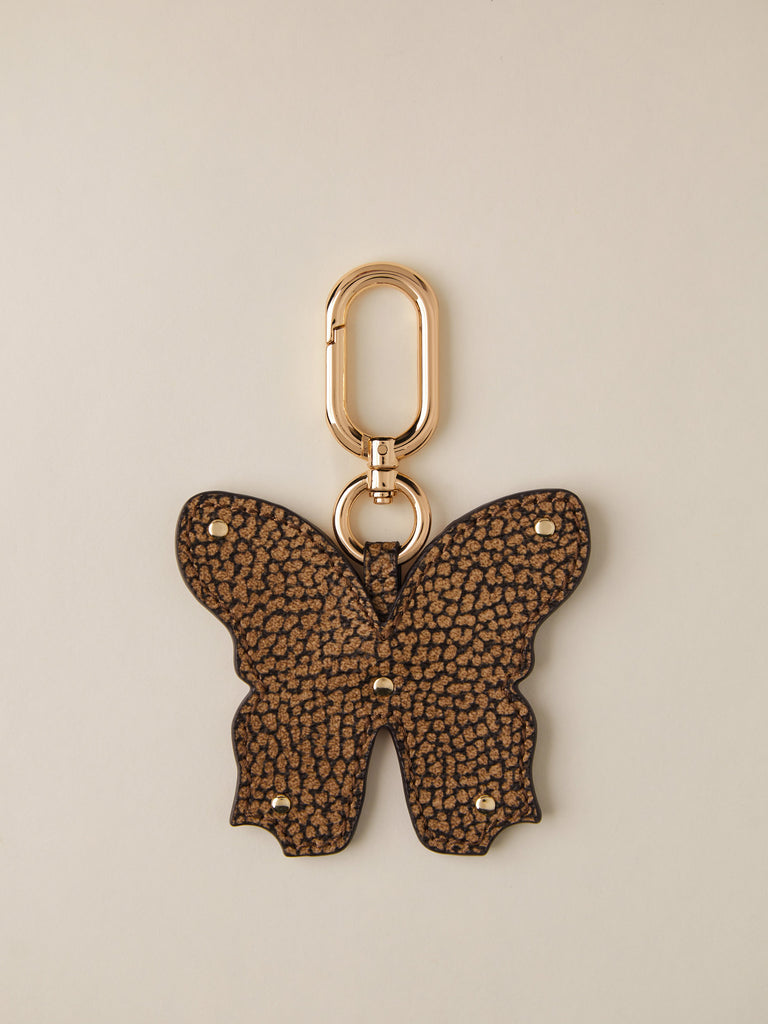 Portachiavi di Pelle e Tela rivestita OP - PORTACHIAVI FARFALLA - Borbonese