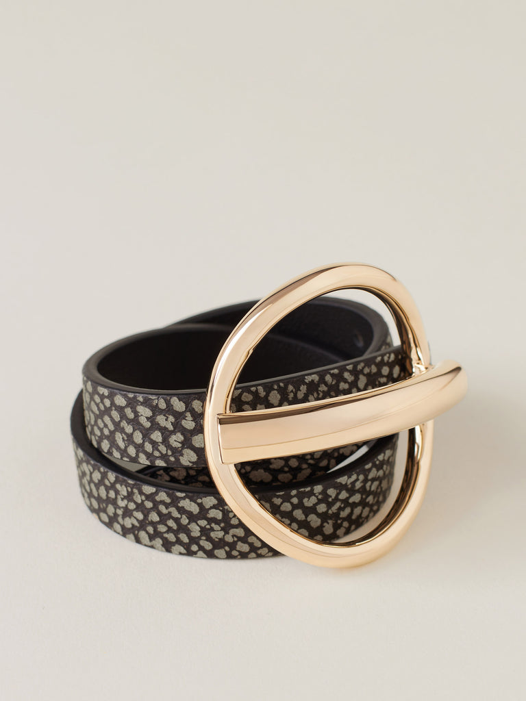 Bracciale a doppio giro in pelle e metallo - BRACCIALE A DOPPIO GIRO VITE - Borbonese