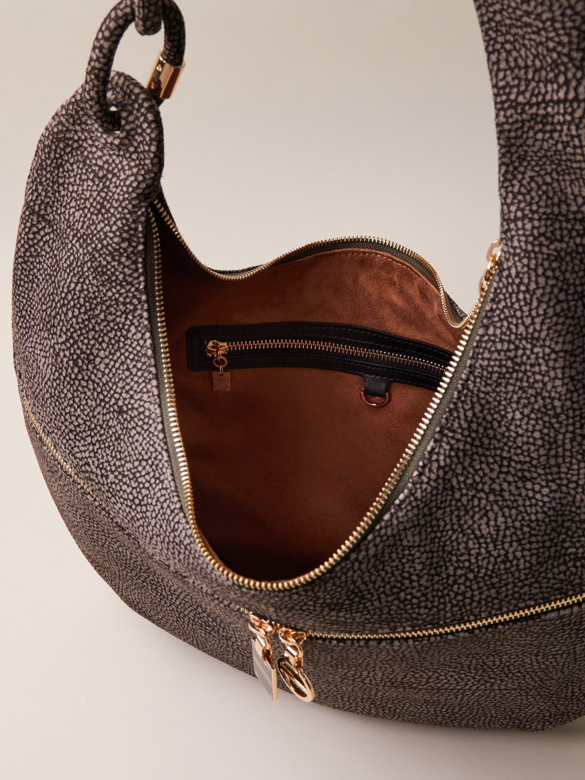 Borbonese 54 Borsa Hobo L Camoscio Op Default Title_6