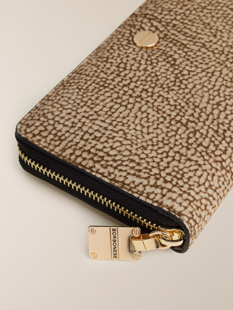 Zip Around di Camoscio OP - PORTAFOGLIO LARGE  - Borbonese