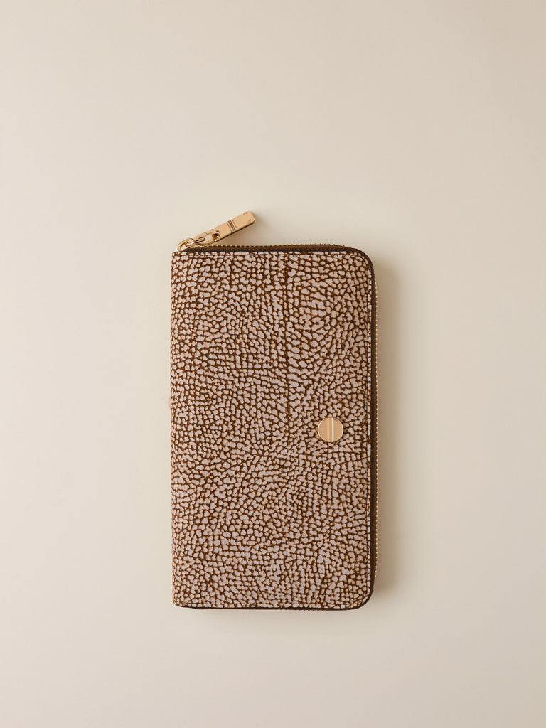 Zip Around di Camoscio OP - PORTAFOGLIO LARGE  - Borbonese