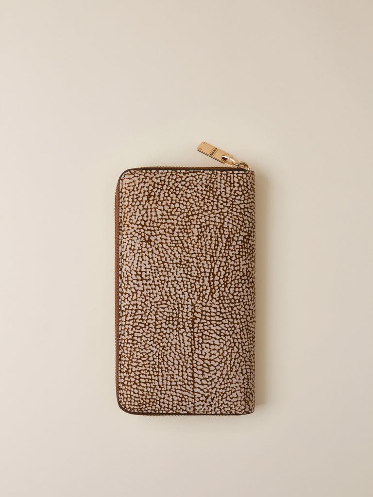 Zip Around di Camoscio OP - PORTAFOGLIO LARGE  - Borbonese