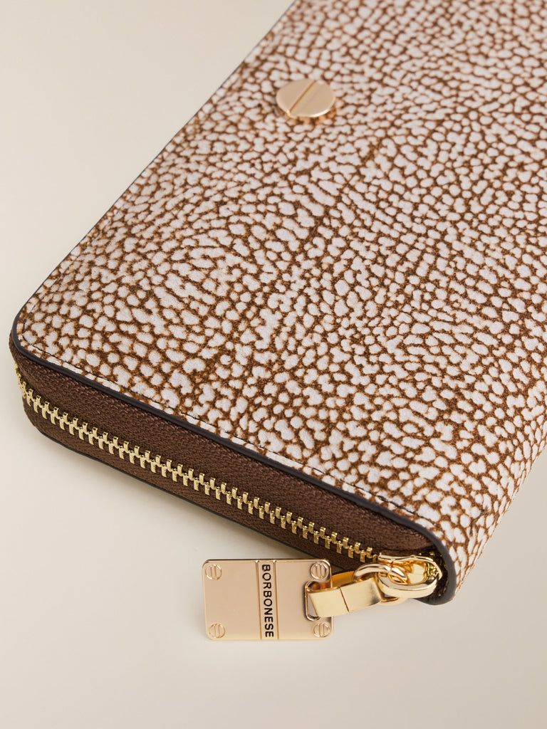 Zip Around di Camoscio OP - PORTAFOGLIO LARGE  - Borbonese