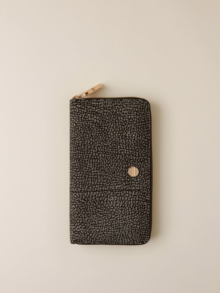 Zip Around di Camoscio OP - PORTAFOGLIO LARGE  - Borbonese