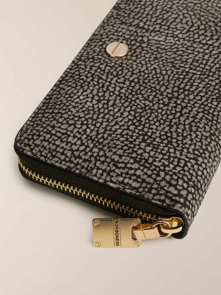 Zip Around di Camoscio OP - PORTAFOGLIO LARGE  - Borbonese