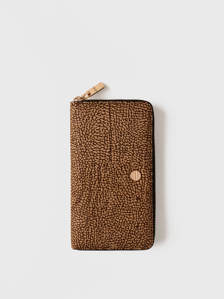 OP Suede Zip Around - LARGE WALLET - Borbonese