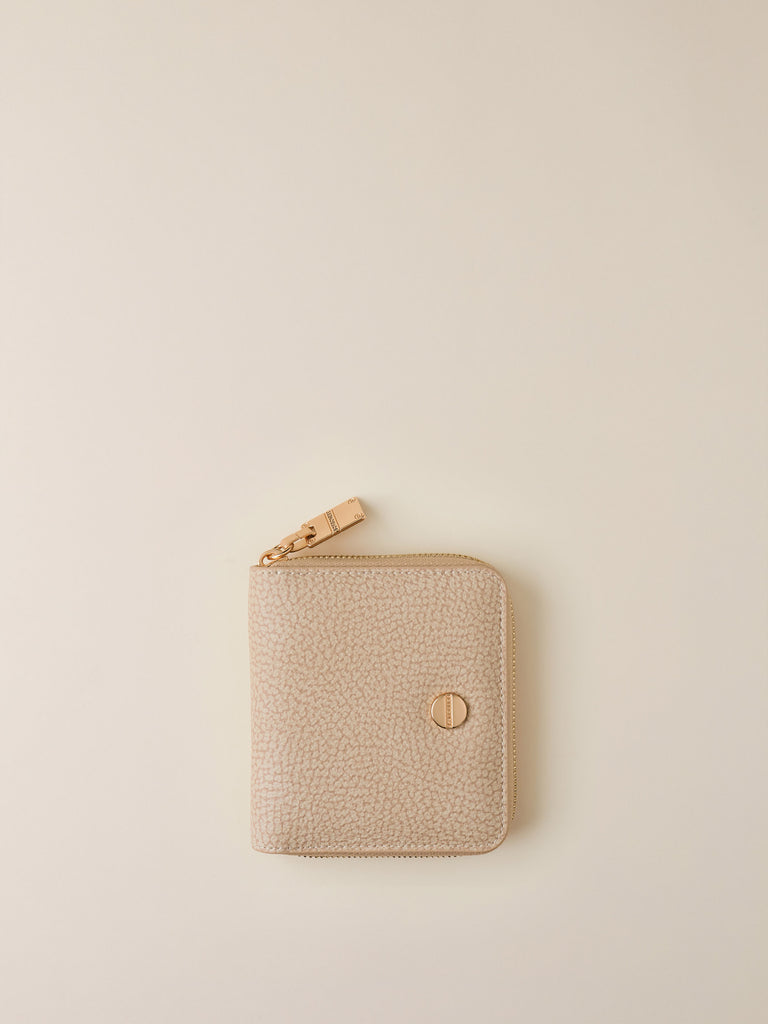 Zip Around di Tela Rivestita OP - PORTAFOGLIO VITE MEDIUM - Borbonese