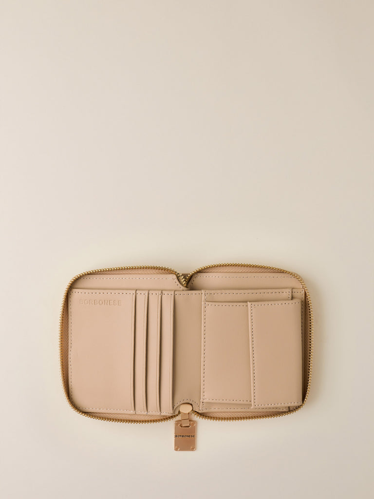 Zip Around di Tela Rivestita OP - PORTAFOGLIO VITE MEDIUM - Borbonese