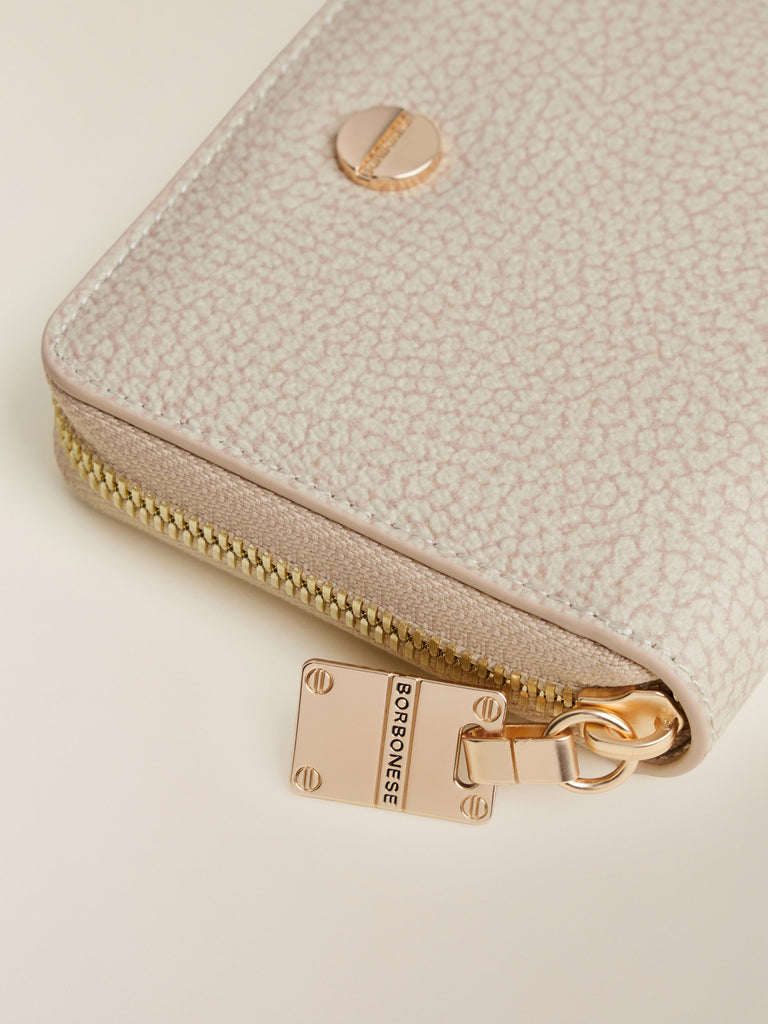 Zip Around di Tela Rivestita OP - PORTAFOGLIO VITE MEDIUM - Borbonese