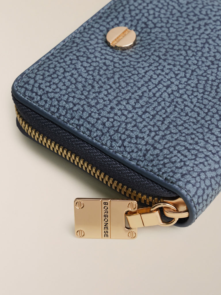 Zip Around di Tela Rivestita OP - PORTAFOGLIO VITE MEDIUM - Borbonese