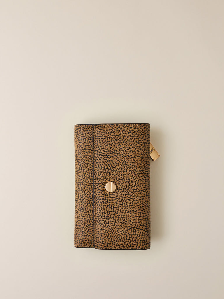 Portafoglio di Tela Rivestita OP - PORTAFOGLIO VITE MEDIUM - Borbonese