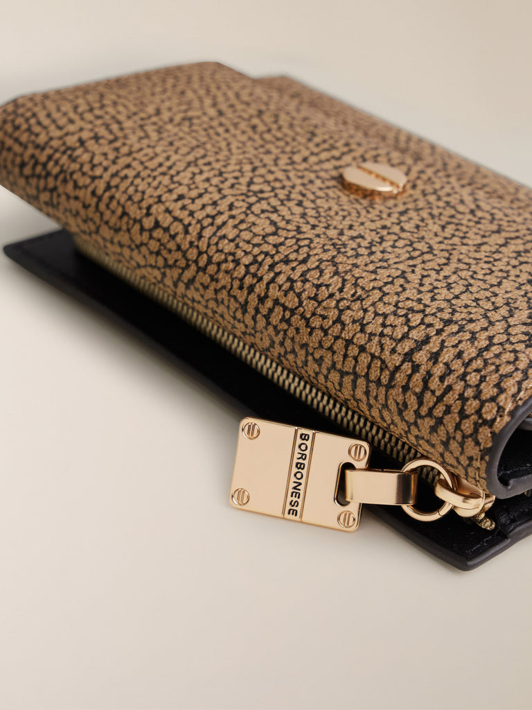 Portafoglio di Tela Rivestita OP - PORTAFOGLIO VITE MEDIUM - Borbonese