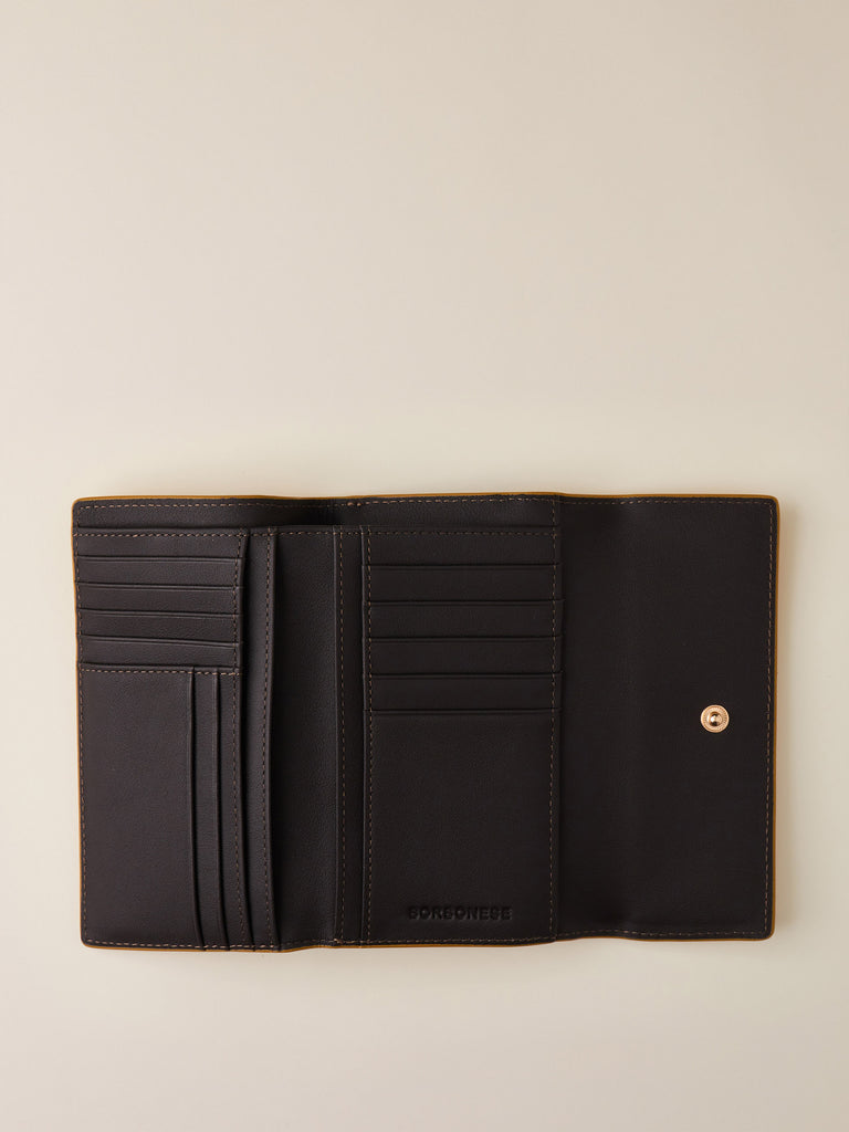 Leather Wallet - MEDIUM WALLET WITH FLAP - Borbonese