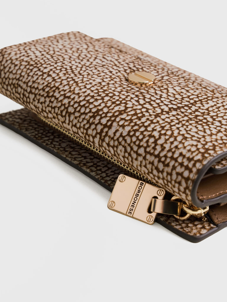 OP Suede Flap Wallet - MEDIUM WALLET - Borbonese