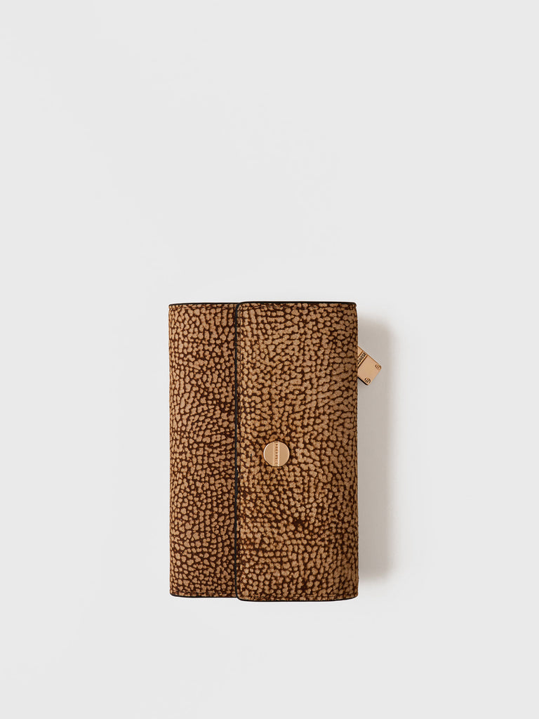 OP Suede Flap Wallet - MEDIUM WALLET - Borbonese