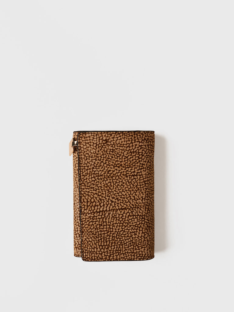 OP Suede Flap Wallet - MEDIUM WALLET - Borbonese