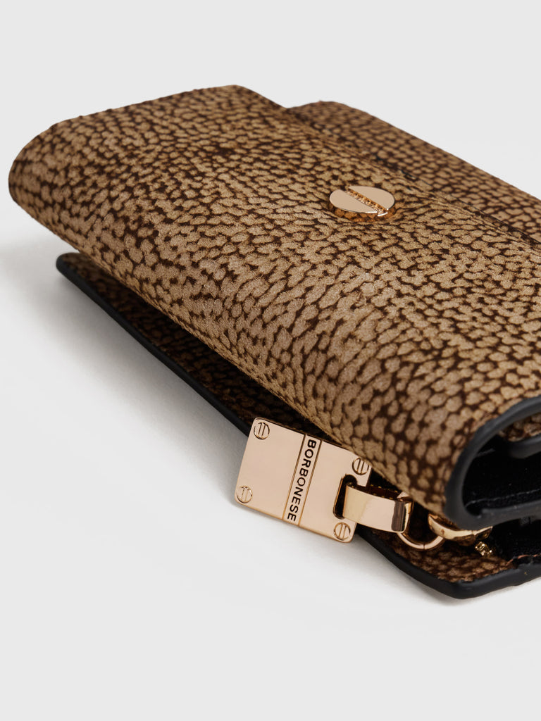 OP Suede Flap Wallet - MEDIUM WALLET - Borbonese
