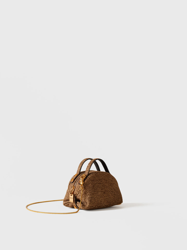 OP Suede Handbag - MINI DUFFLE BAG - Borbonese