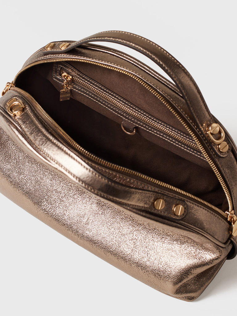 Leather shoulder bag - BOWLER BAG SMALL - Borbonese