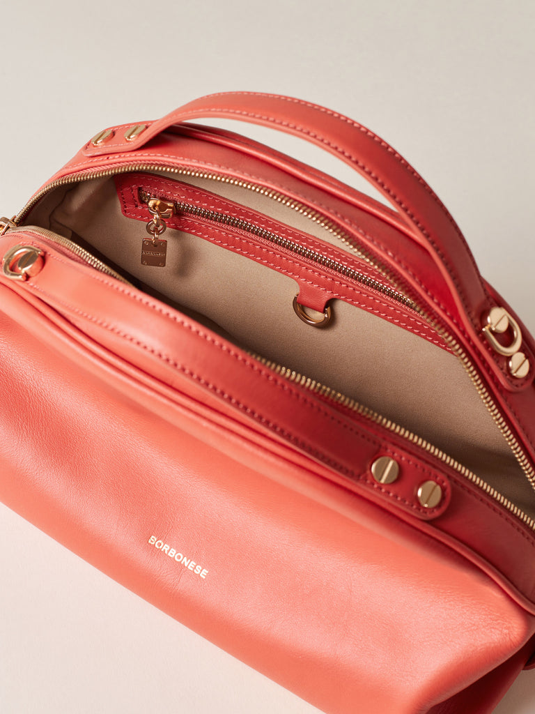 Leather shoulder bag - BOWLER BAG SMALL - Borbonese