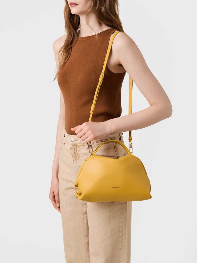 Leather shoulder bag - BOWLER BAG SMALL - Borbonese