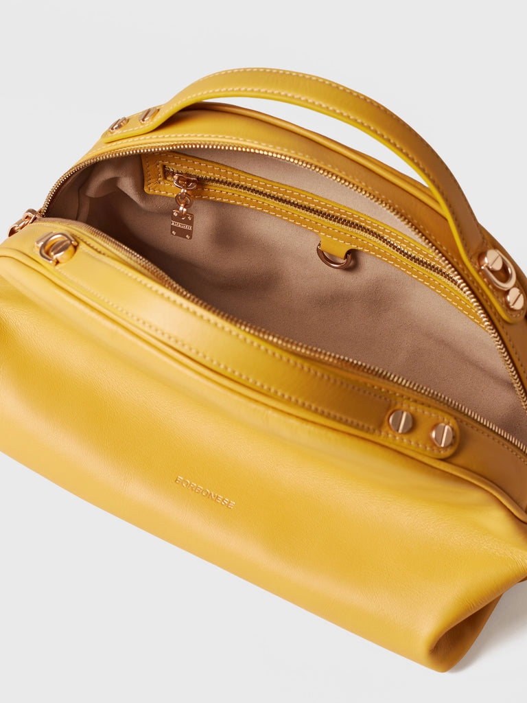 Leather shoulder bag - BOWLER BAG SMALL - Borbonese