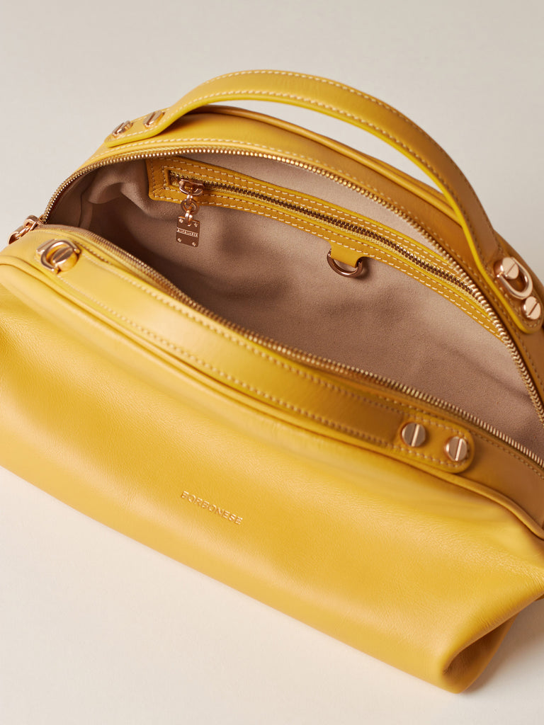 Leather shoulder bag - BOWLER BAG SMALL - Borbonese