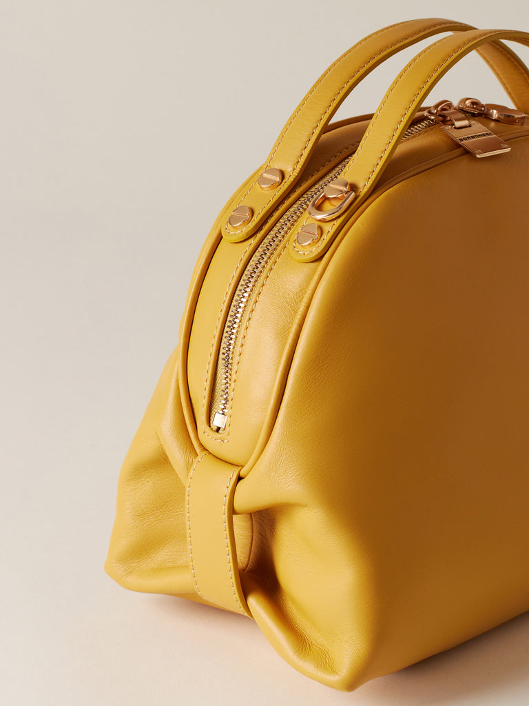 Leather shoulder bag - BOWLER BAG SMALL - Borbonese