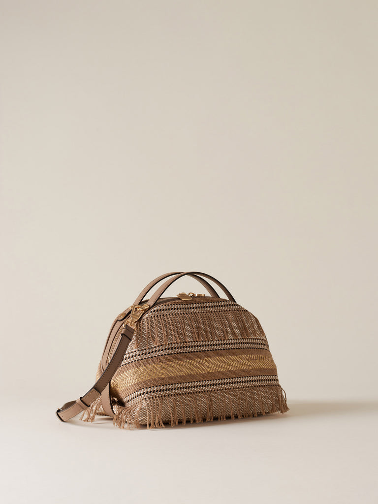 Borsa a tracolla di Tessuto Jacquard - BAULETTO SMALL - Borbonese
